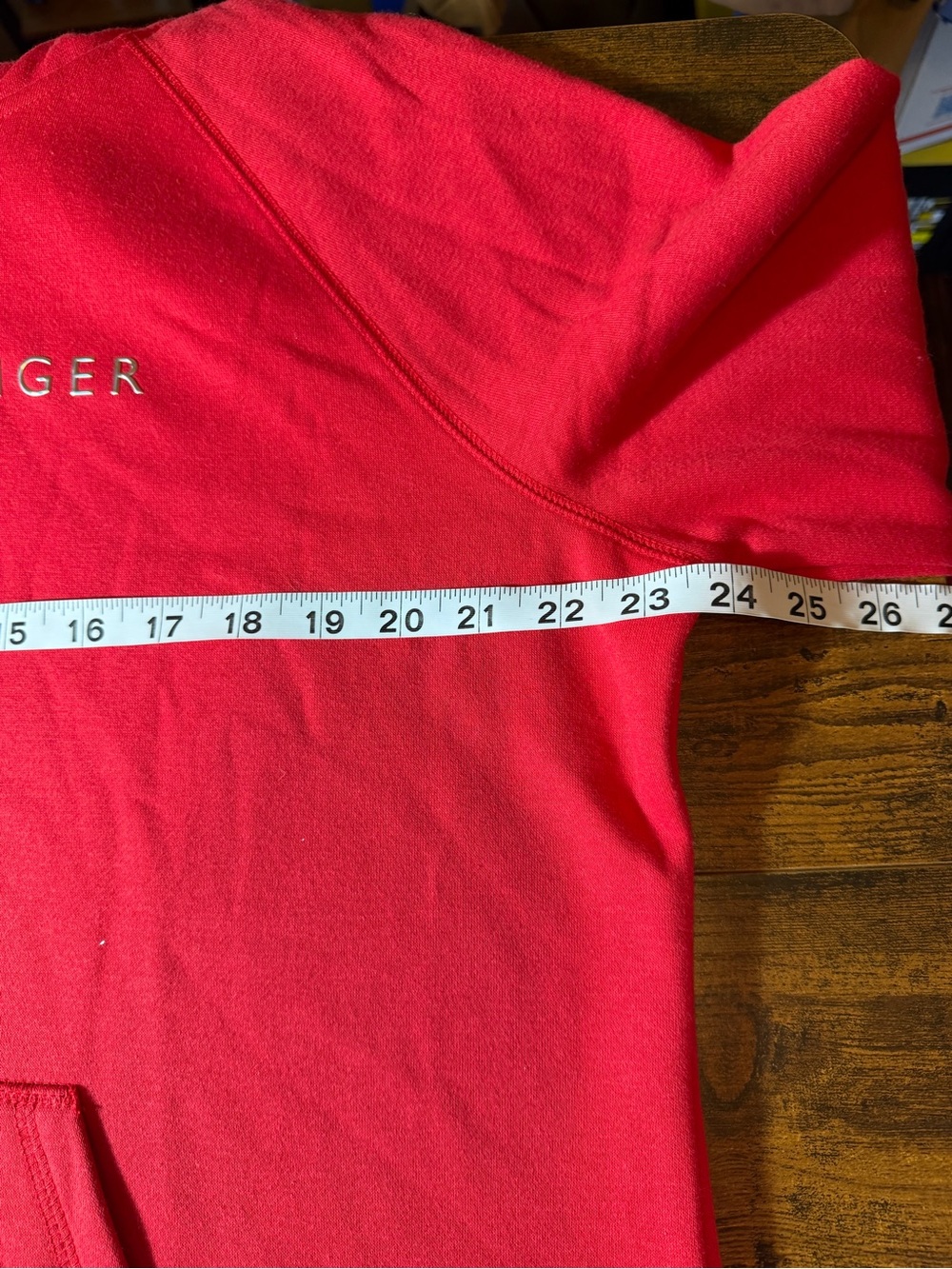 Tommy Hilfiger Women’s XL Red Hoodie Sweatshirt Dress Winter Fall Cozy Warm NWT - Picture 4 of 8